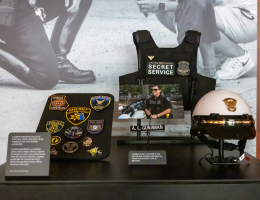 Actual Secret Service equipment that was used by the Motorcade Support Unit is on display at the Harley-Davidson Museum. The exhibit will remain open for three years.